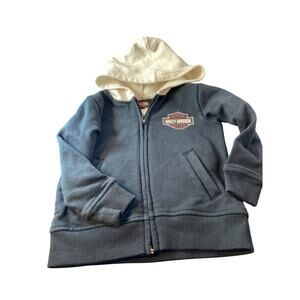 Harley Davison kids full zip sweatshirt with hood